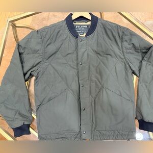 **Limited Series** Filson Men's Quilted Bomber Jacket - Army Green - Men’s Large